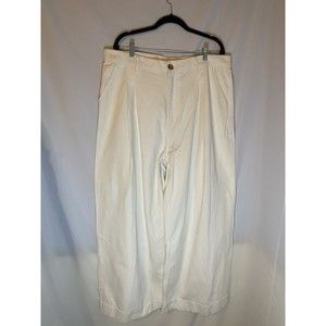 Anthropologie The Odells Reagan Pant White Size 14 NWT